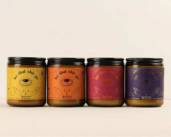 Charleston & Harlow 'Let That Shit Go' Amber, White Pepper, Orange Candle