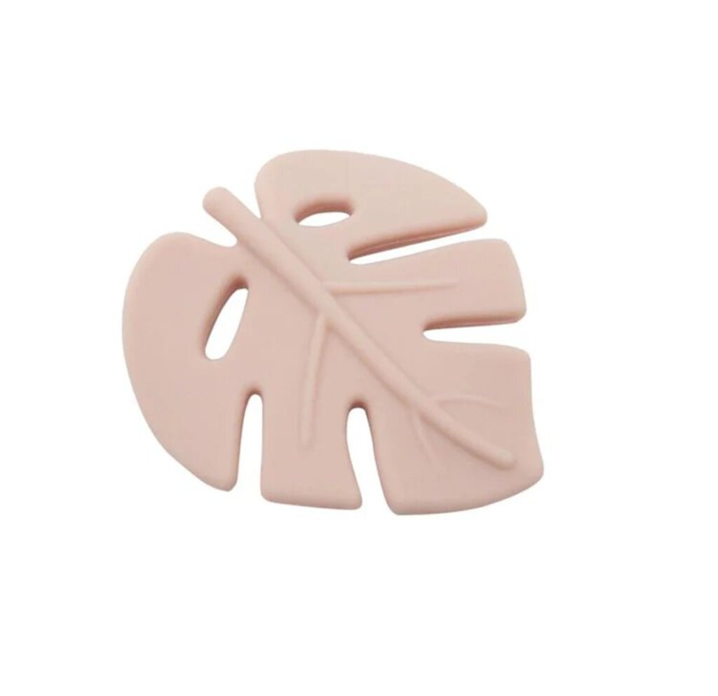 Oak + Acorn Leaf Teether in Blush