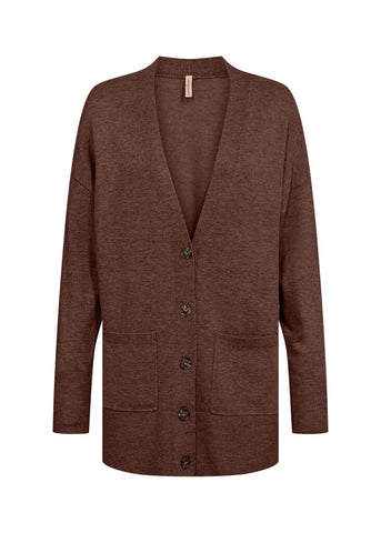 Soyaconcept 'Dollie' Button Front Cardigan - Coffee