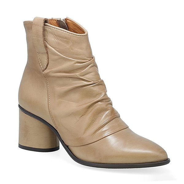 Miz Mooz 'Jared' Beige Western Style Block Heel Boot