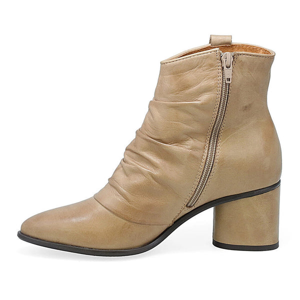 Miz Mooz 'Jared' Beige Western Style Block Heel Boot