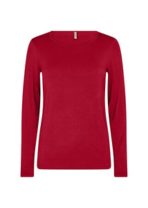 Soyaconcept 'Marica' Long Sleeve Top - Cardinal