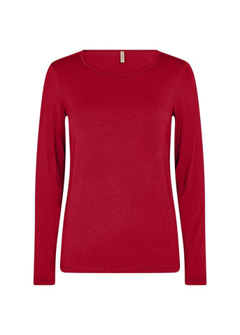 Soyaconcept 'Marica' Long Sleeve Top - Cardinal