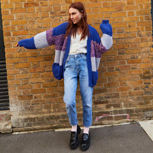 Cara & The Sky 'Janie' Oversized Chunky Stripe Cardigan