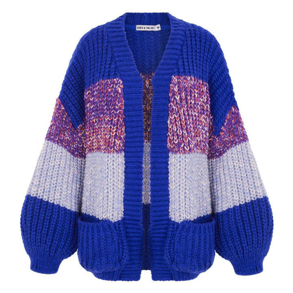 Cara & The Sky 'Janie' Oversized Chunky Stripe Cardigan