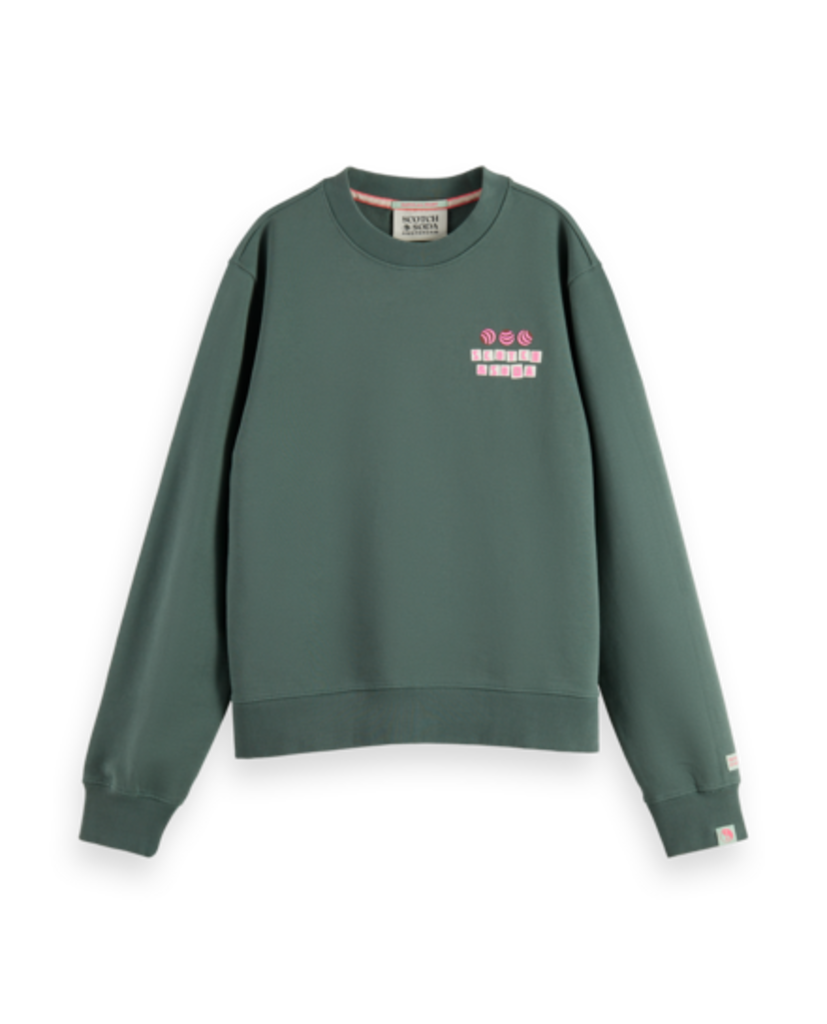 Scotch & Soda Seaweed Chest Logo Crewneck