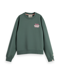 Scotch & Soda Seaweed Chest Logo Crewneck