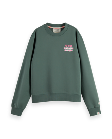 Scotch & Soda Seaweed Chest Logo Crewneck