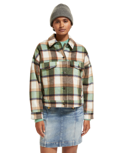 Scotch & Soda Frozen Mint Check Short Jacket