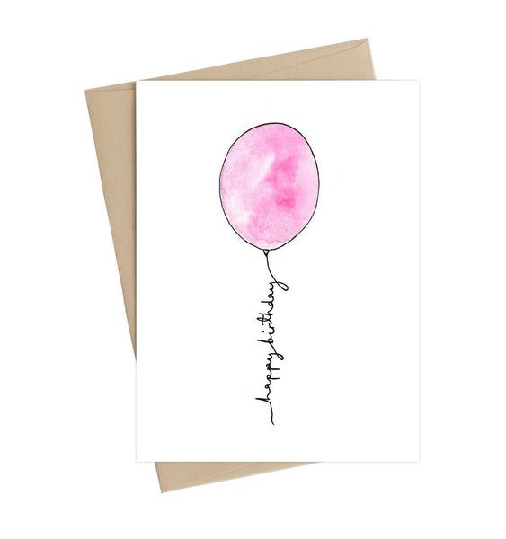 Little May Papery 'Happy Birthday' Pink Balloon Card