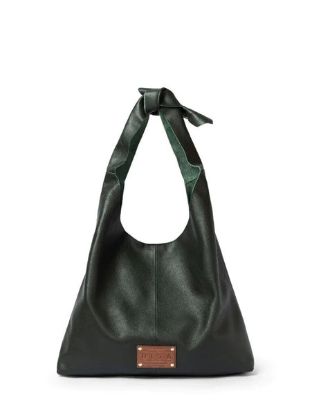 RISA Knot Leather Tote - Hunter Green