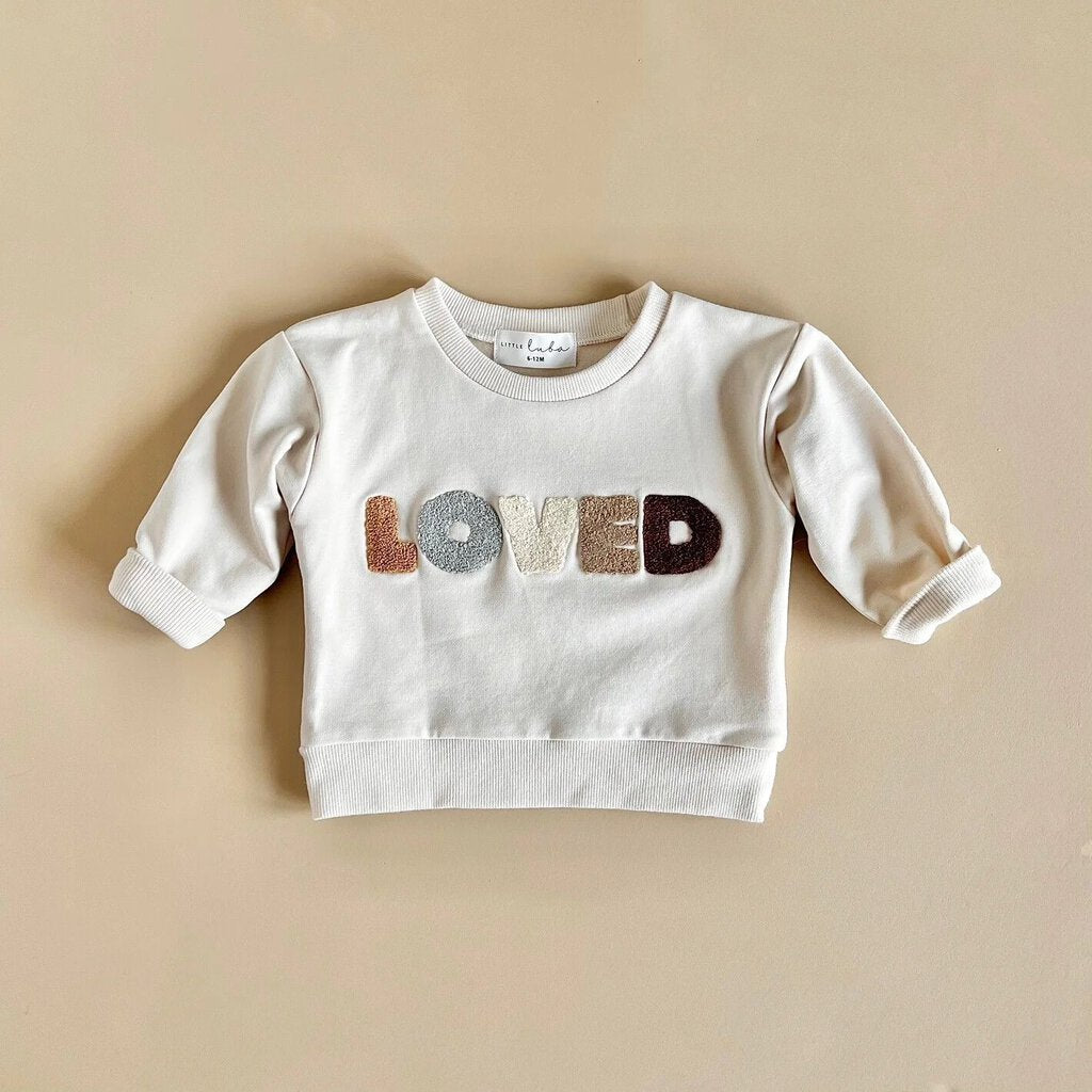 Little Luba 'Loved' Crewneck Sweatshirt