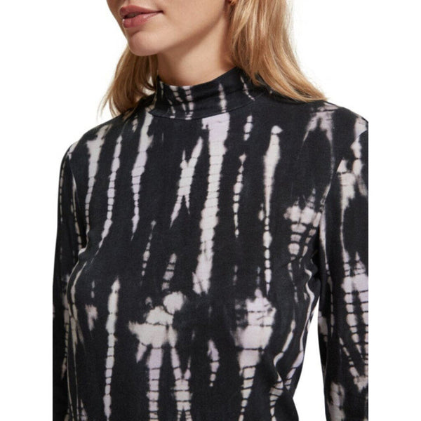 Scotch & Soda Mock Neck Tie-Dye Top