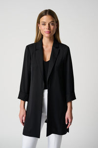 Joseph Ribkoff Open Front Classic Long Blazer - Black