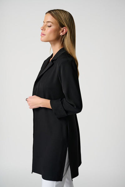 Joseph Ribkoff Open Front Classic Long Blazer - Black