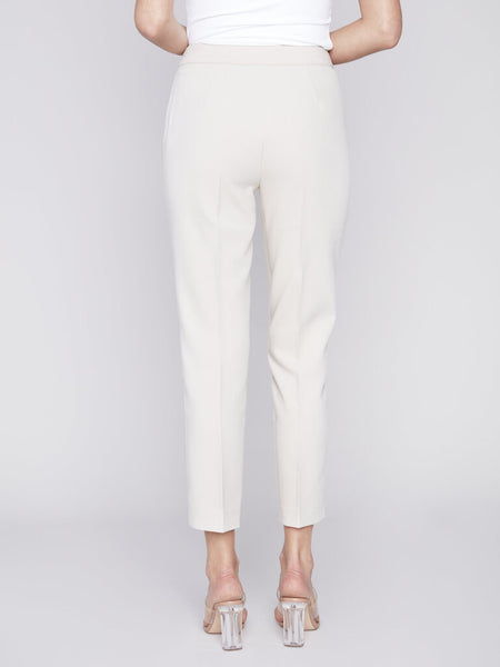 Charlie B Side Slit Tapered Leg Pant