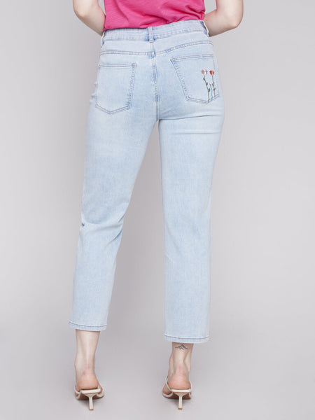 Charlie B Floral Embroidered Jeans