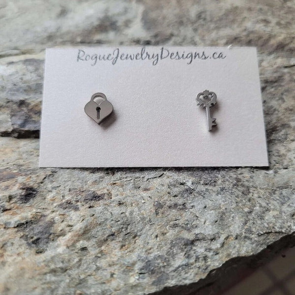 Rogue Jewelry Charm Stud Earrings