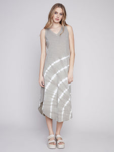 Charlie B Celadon Tie-Dye Cotton Slub Dress