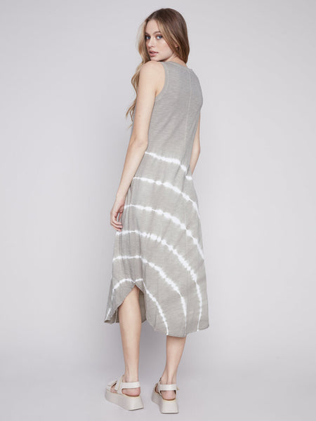 Charlie B Celadon Tie-Dye Cotton Slub Dress