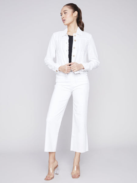 Charlie B Fringed Linen Jacket