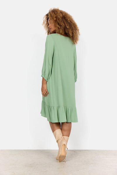 Soyaconcept 'Radia' Ruffle Hem Dress - Green