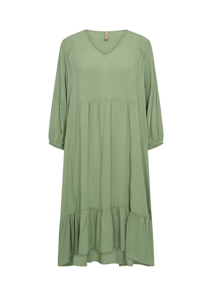 Soyaconcept 'Radia' Ruffle Hem Dress - Green