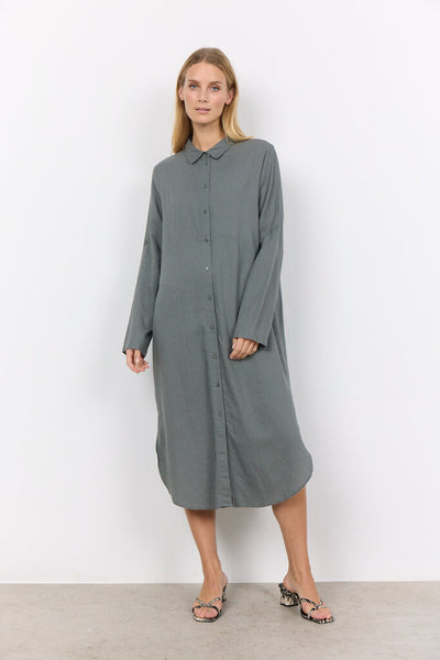 Soyaconcept 'Ina' Linen Blend Shirt Dress