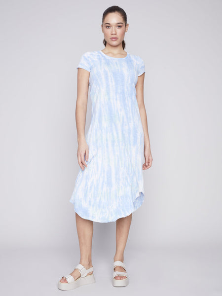 Charlie B Blue 'Amazon' Tie Dye Cotton Dress