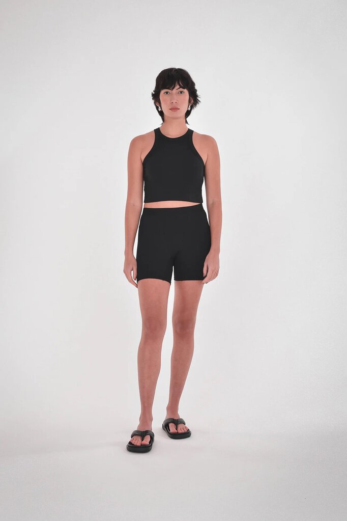 Paper Label 'Cory' Crop Tank - Black