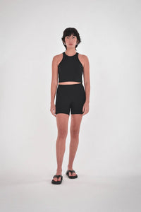 Paper Label 'Cory' Crop Tank - Black