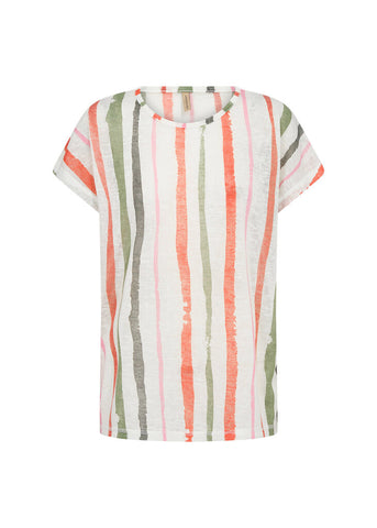 Soyaconcept 'Aretha' Dusty Clay Vertical Stripe Top