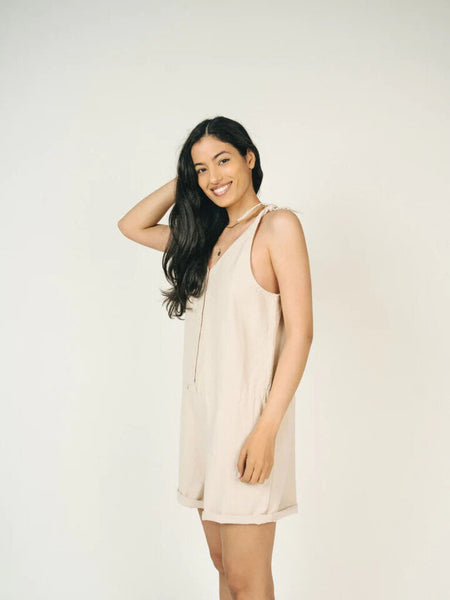 Jackson Rowe 'Spirit' V-Neck Romper - Milk