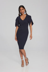 Joseph Ribkoff 241762 Scuba Crepe Tulip Sleeve Dress