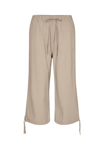 Soyaconcept 'Cissie' Cropped Pant with Tie Strings - Sand