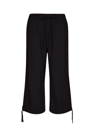 Soyaconcept 'Cissie' Cropped Pant with Tie Strings - Black