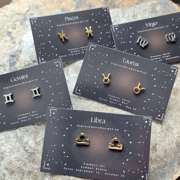 Rogue Jewelry Zodiac Studs