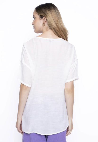 Picadilly Embroidered Flowy Blouse