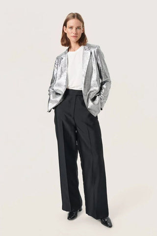 Soaked in Luxury 'Ronya' Silver Foil Blazer