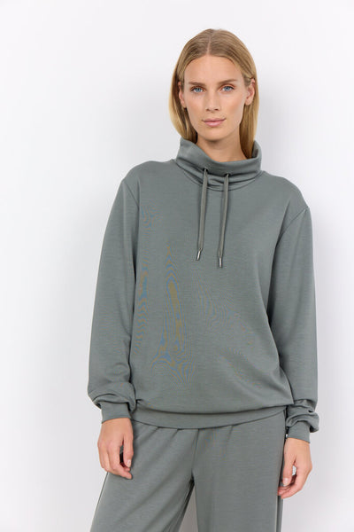 Soyaconcept 'Banu' High Drawstring Neck Sweatshirt - Misty