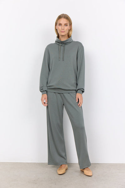 Soyaconcept 'Banu' High Drawstring Neck Sweatshirt - Misty