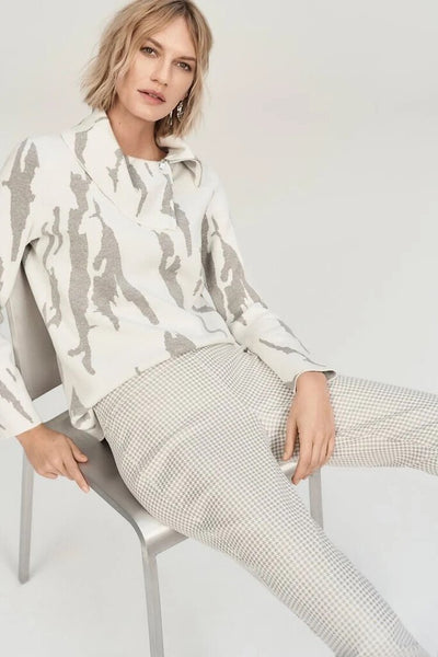 Joseph Ribkoff 243180 Houndstooth Jacquard Pant