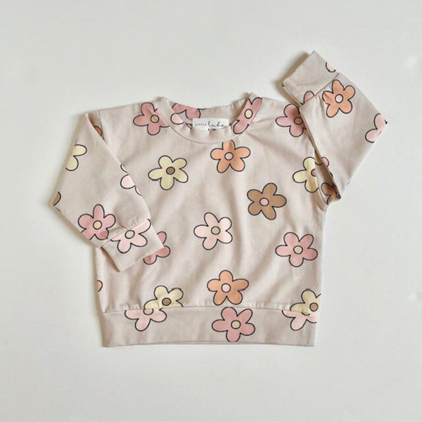 Little Luba Cream Pastel Floral Sweatshirt