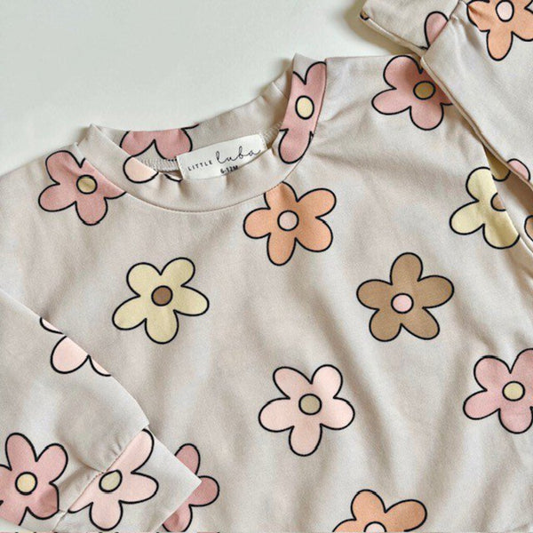 Little Luba Cream Pastel Floral Sweatshirt