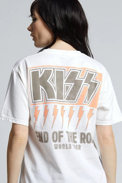 Recycled Karma KISS End Of The Road Tour Tee - Pearl