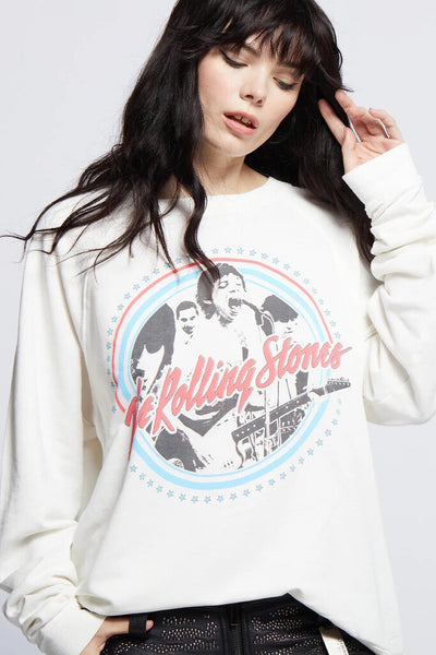 Recycled Karma The Rolling Stones Concert Sweatshirt - White