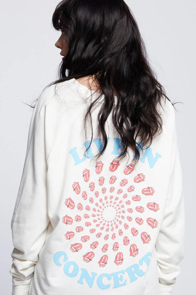 Recycled Karma The Rolling Stones Concert Sweatshirt - White