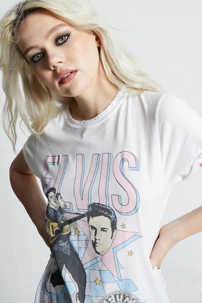 Recycled Karma Sun Records X Elvis Presley Memphis Tee - White