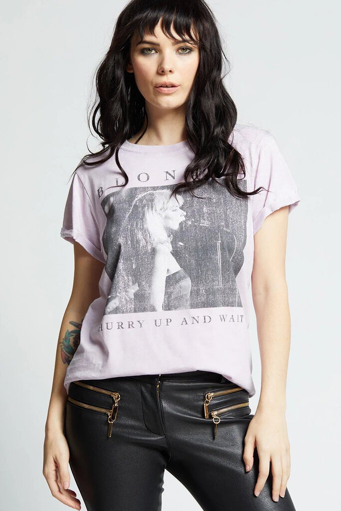 Recycled Karma Blondie 'Hurry Up & Wait' Vintage Tee - Lilac