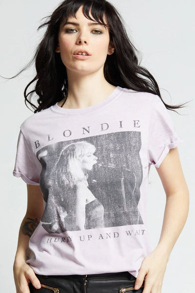 Recycled Karma Blondie 'Hurry Up & Wait' Vintage Tee - Lilac